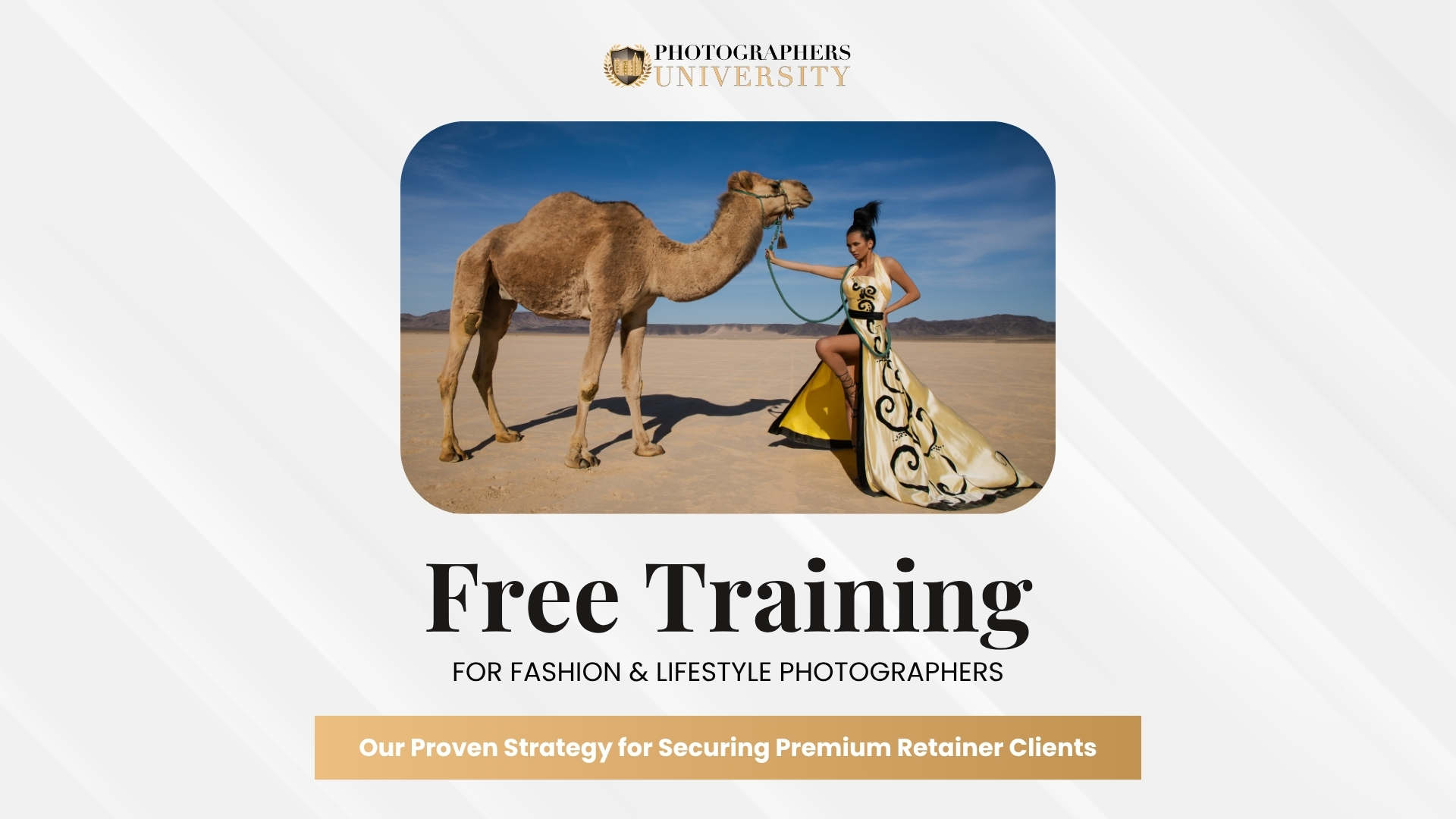 YouTube thumbnail: Premium Retainer Clients — Free Training Campaign
