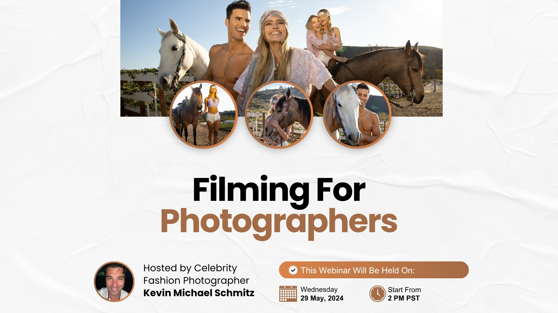 YouTube thumbnail: Filming for Photographers — Webinar Promotion