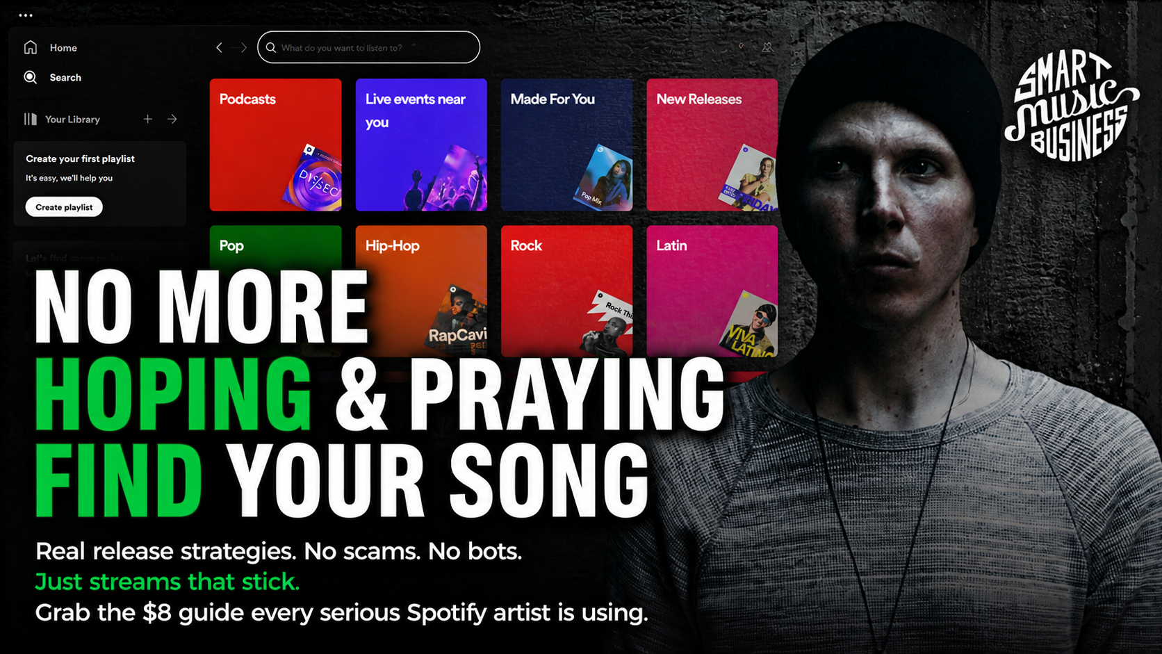 YouTube thumbnail: No More Hoping — Music Growth campaign