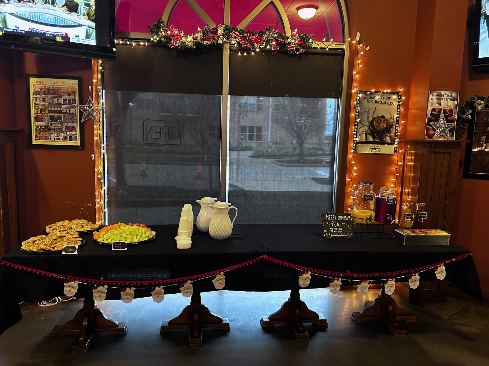 Holiday appetizer spread for a private party