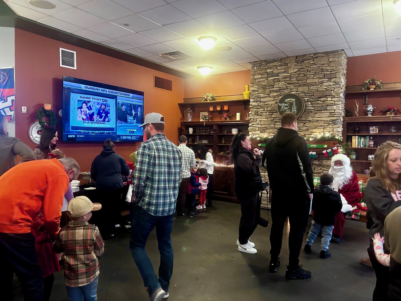 Families visiting for Breakfast with Santa