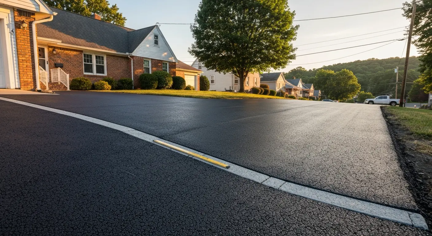 Asphalt driveway installation