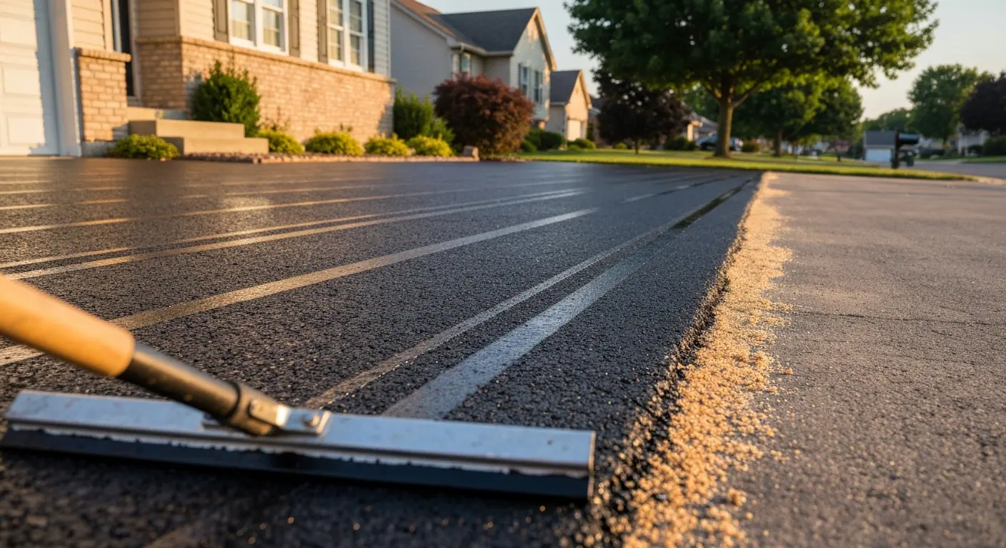 Seal coated driveway