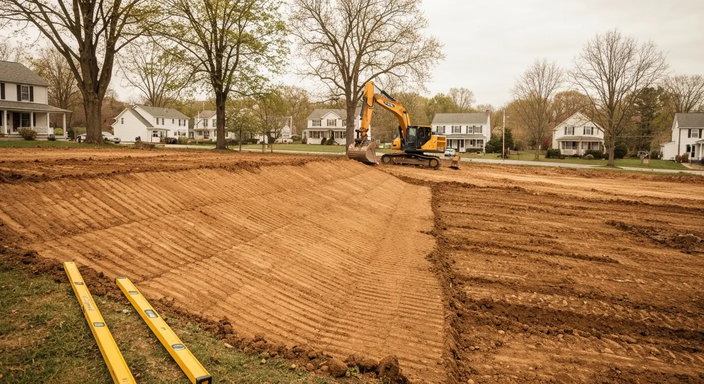 Site grading excavation