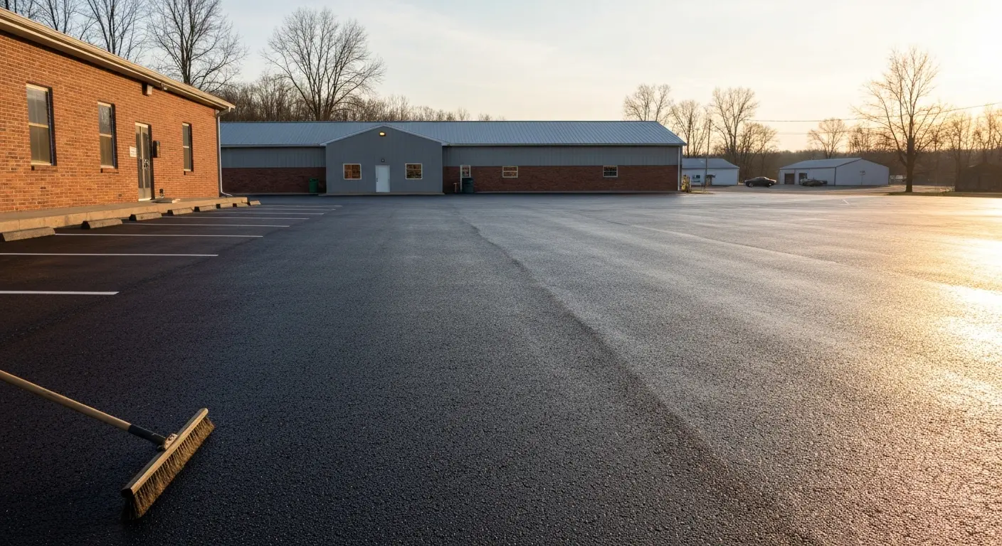 Asphalt seal coating application