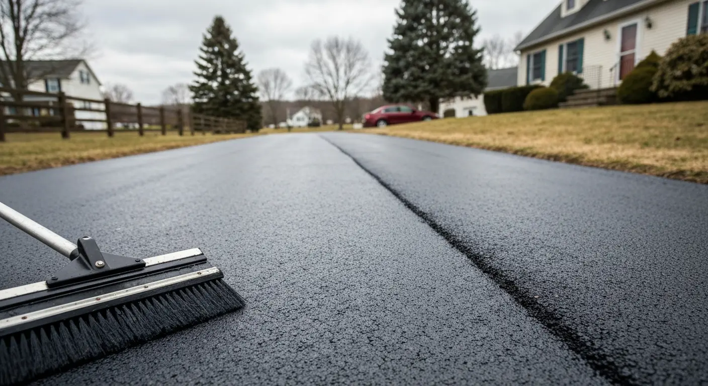 Asphalt seal coating application