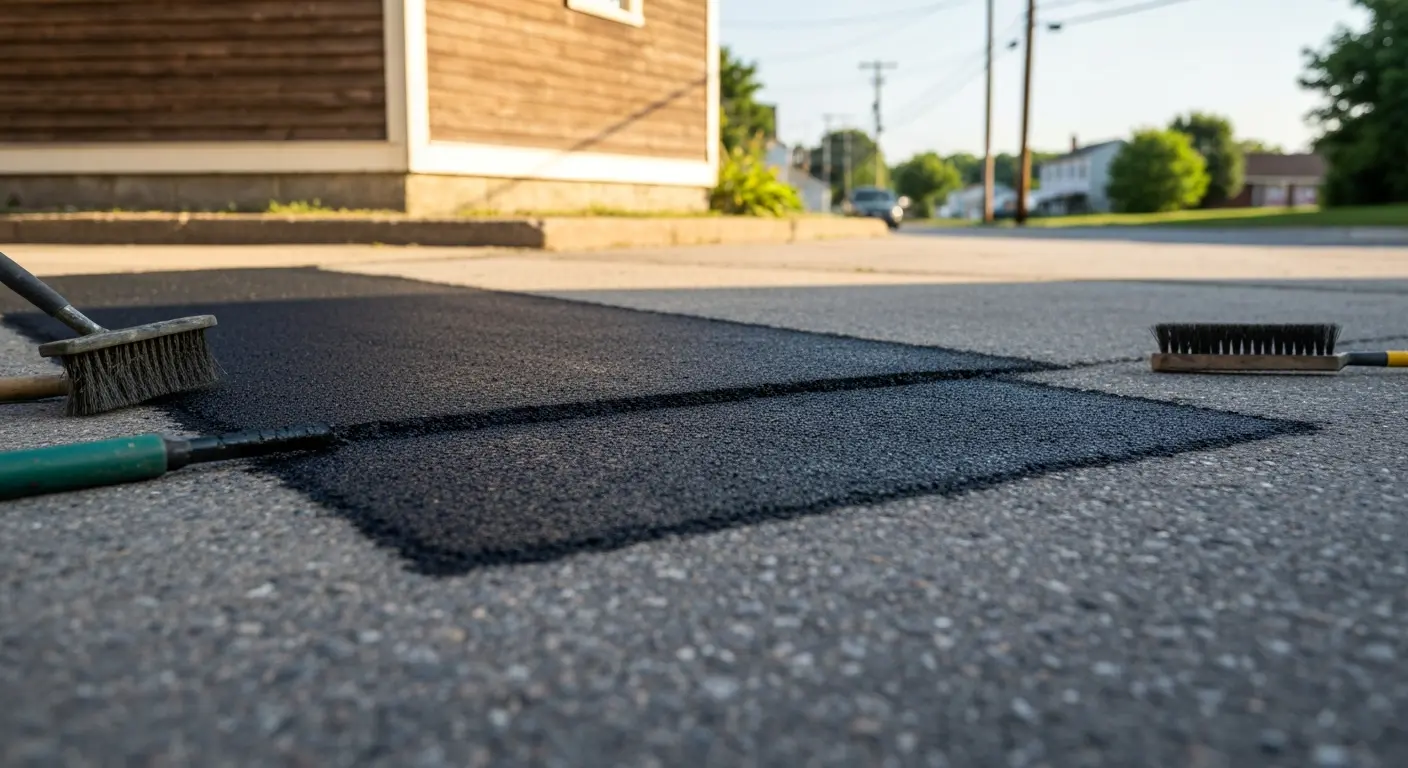 Asphalt crack repair and patching service
