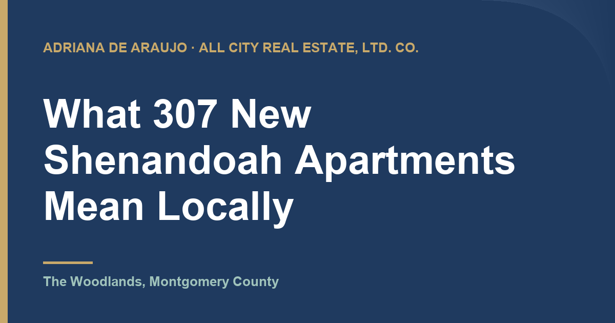 Adriana De Araujo article card: What 307 New Shenandoah Apartments Mean Locally