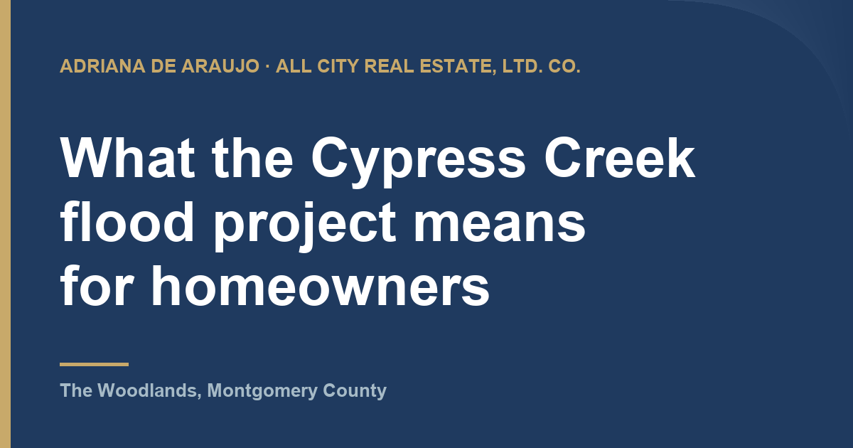 Adriana De Araujo article card: What the Cypress Creek flood project means for homeowners