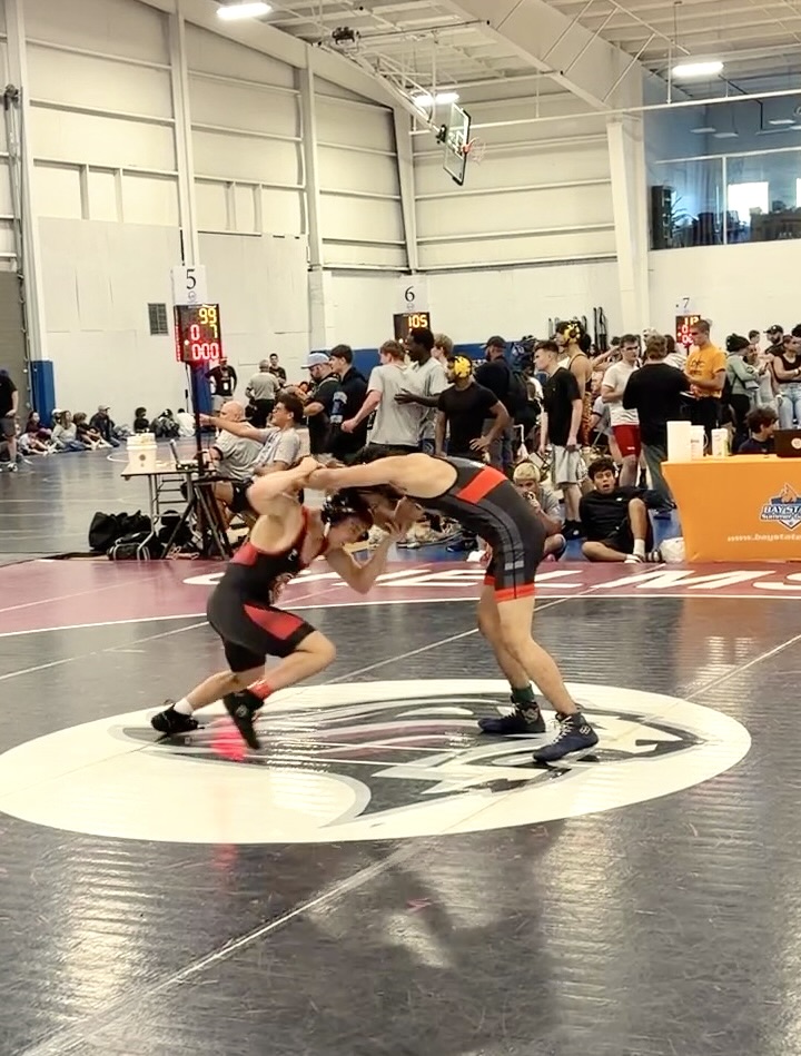 Leo Gannon wrestling at the 2026 Bay State Games