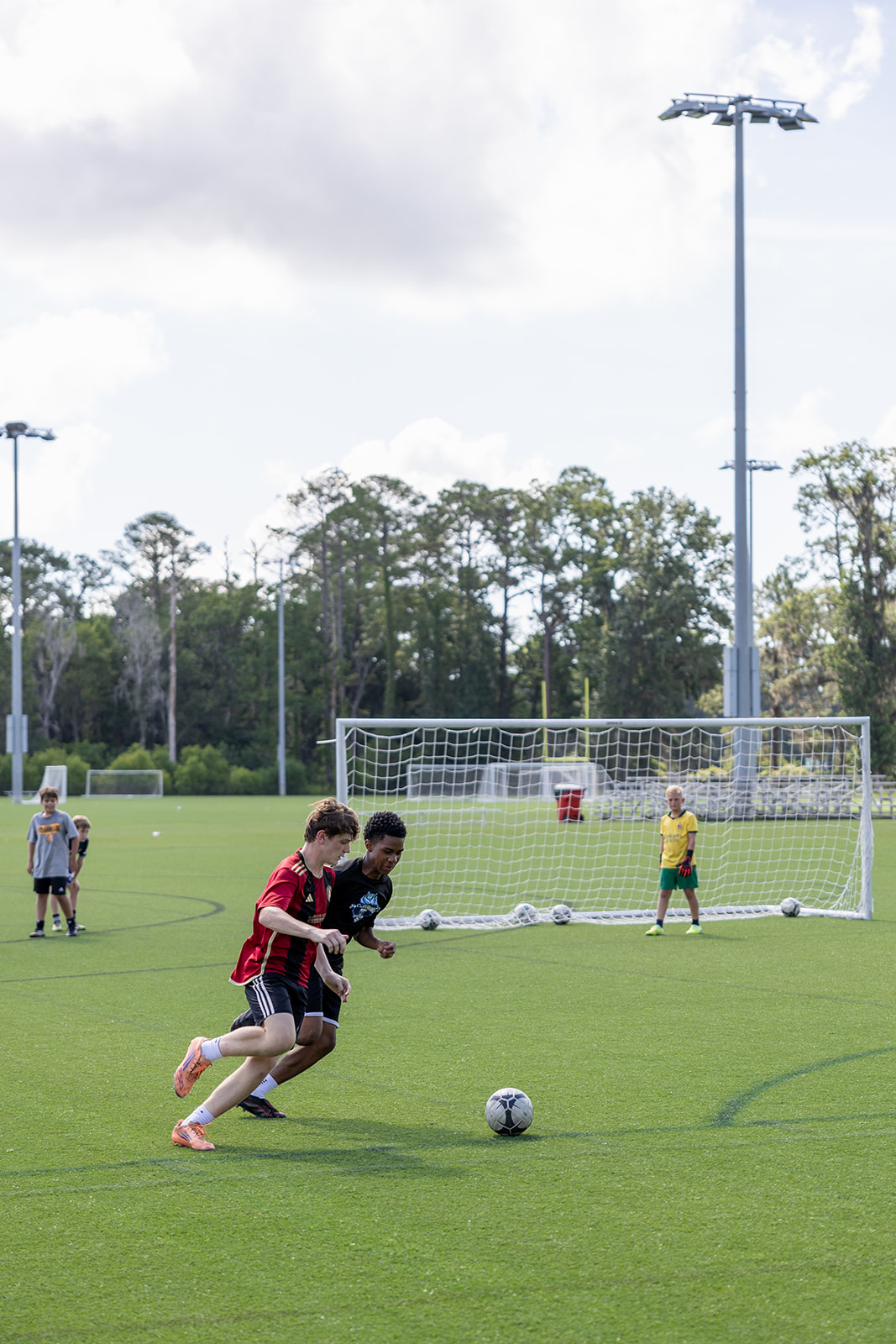 SkillMill Soccer athletes in a high-performance training environment