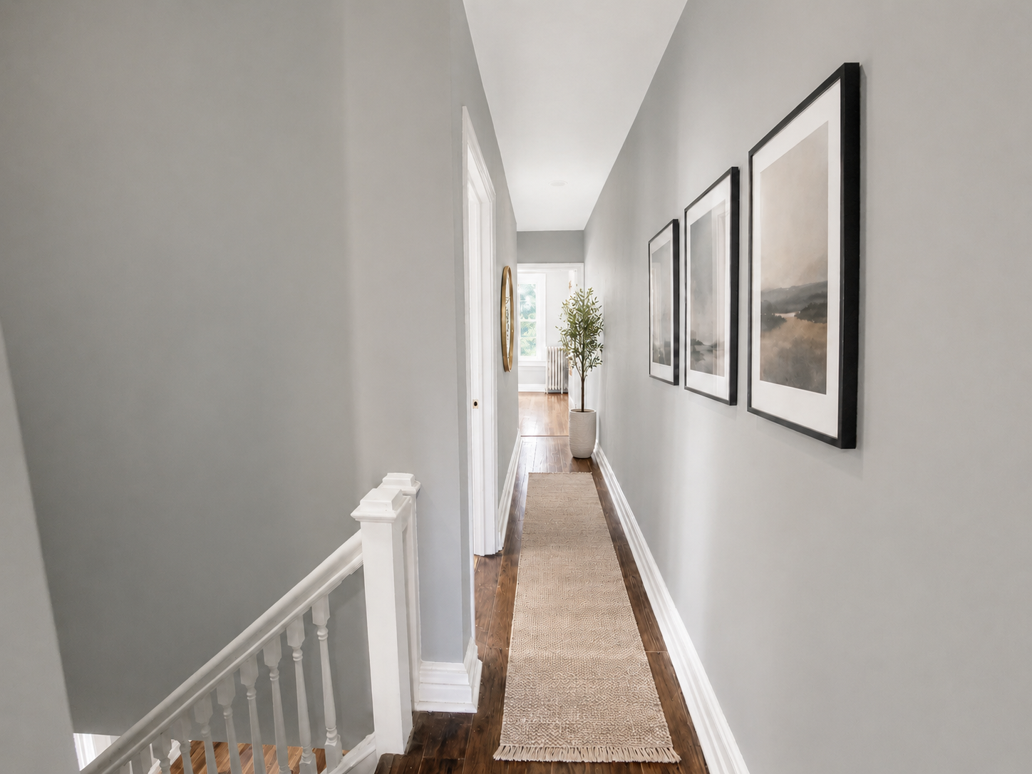 Upper-level hallway at 3174 Remington Ave