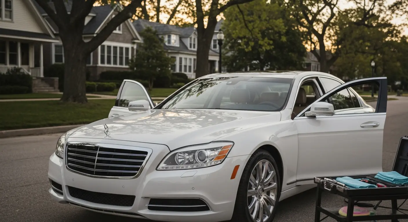 Luxury vehicle on Culver lake route