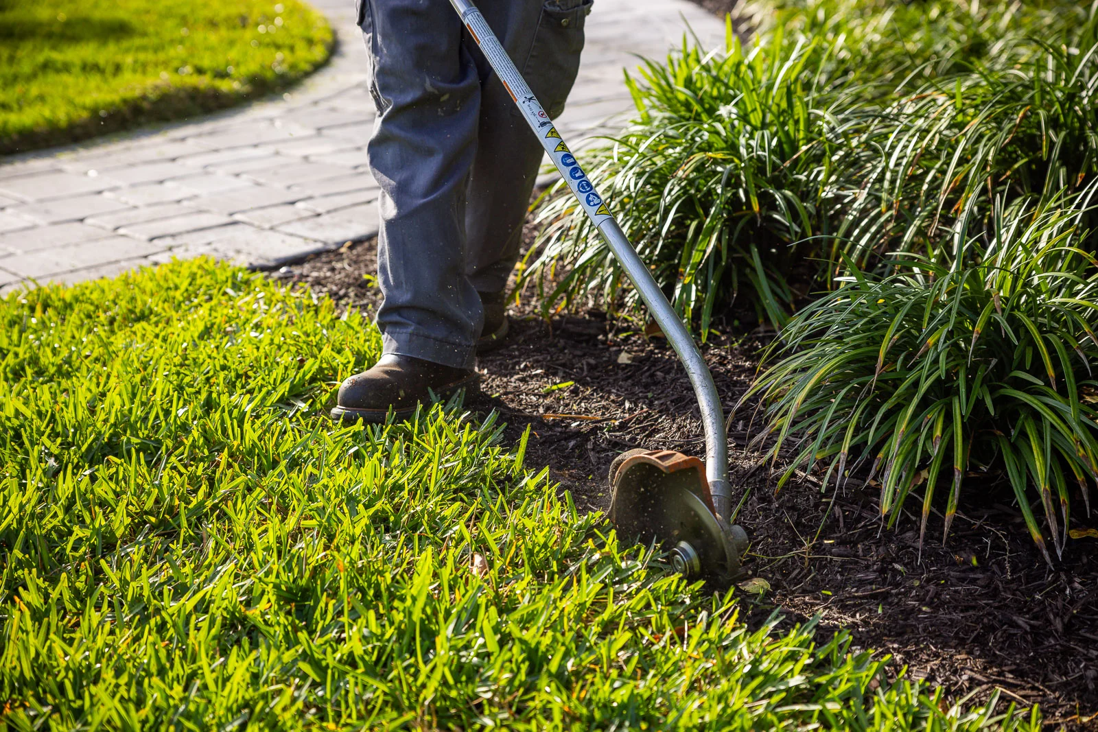 Professional lawn service in Volusia County with freshly mowed grass and clean yard finish