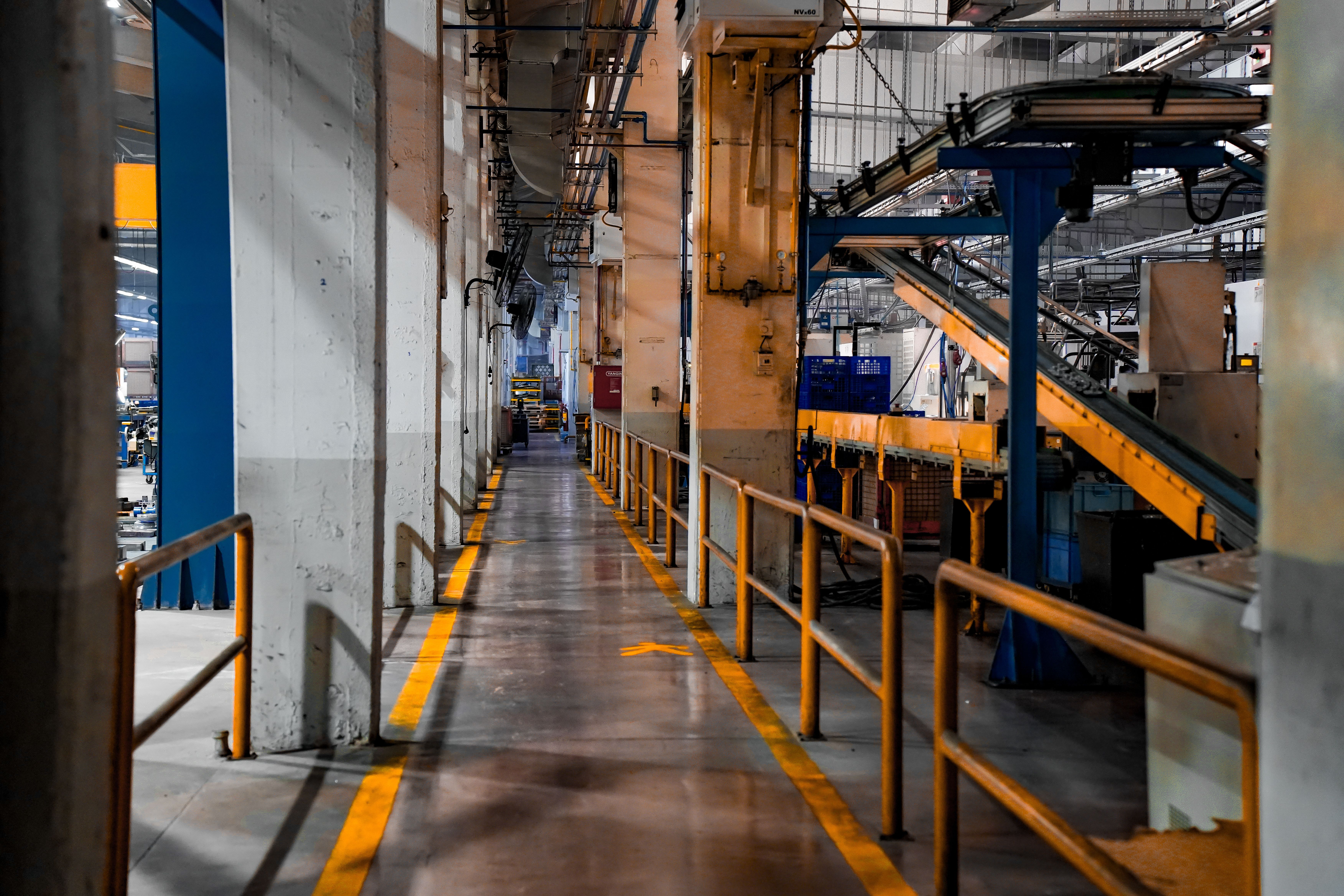 Industrial electrical equipment in a factory environment