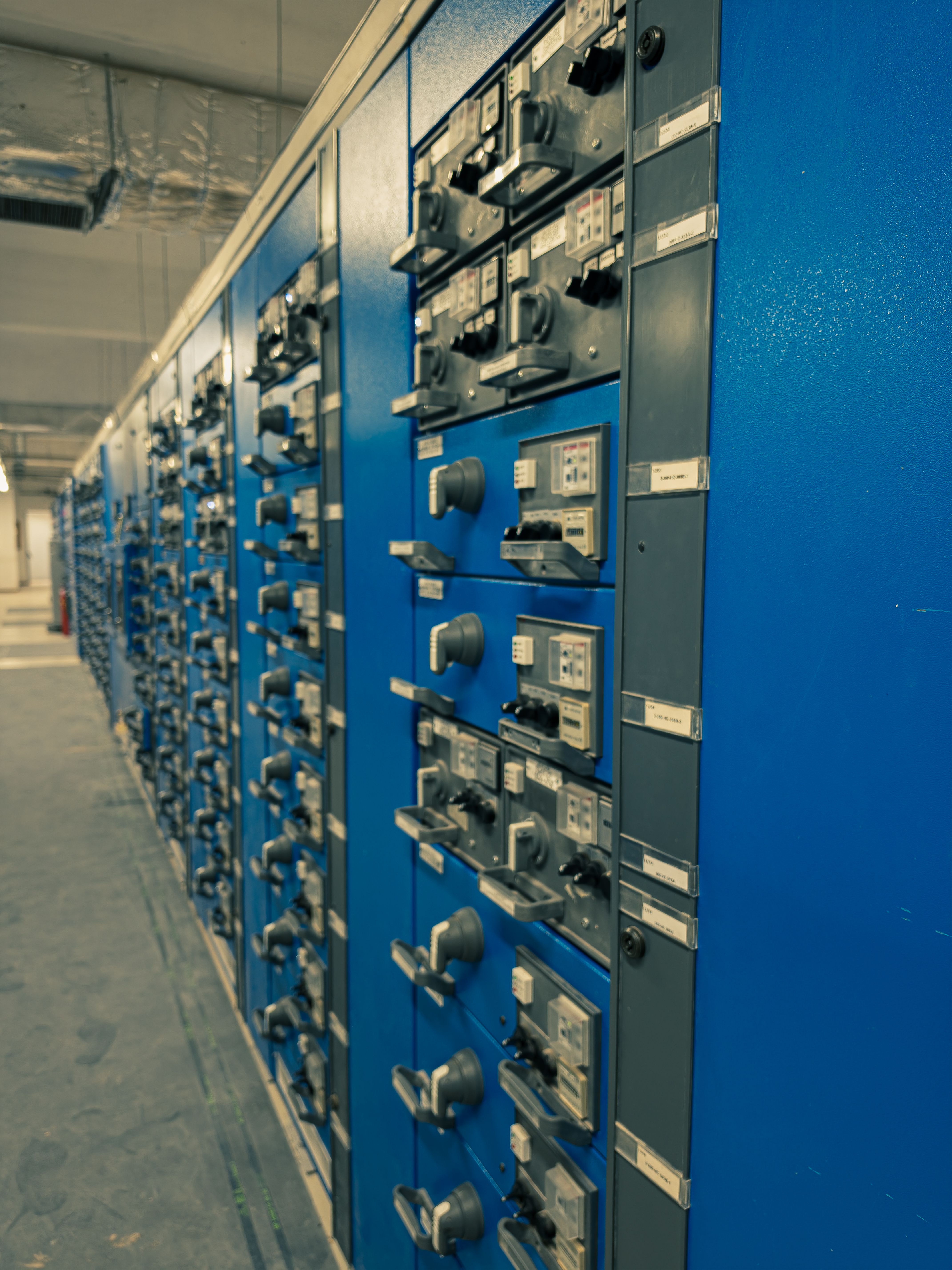 Industrial electrical control panel room