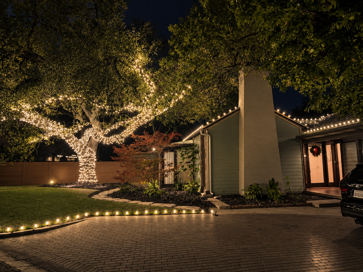 SoFresh Christmas lighting installation in Pemberton Heights