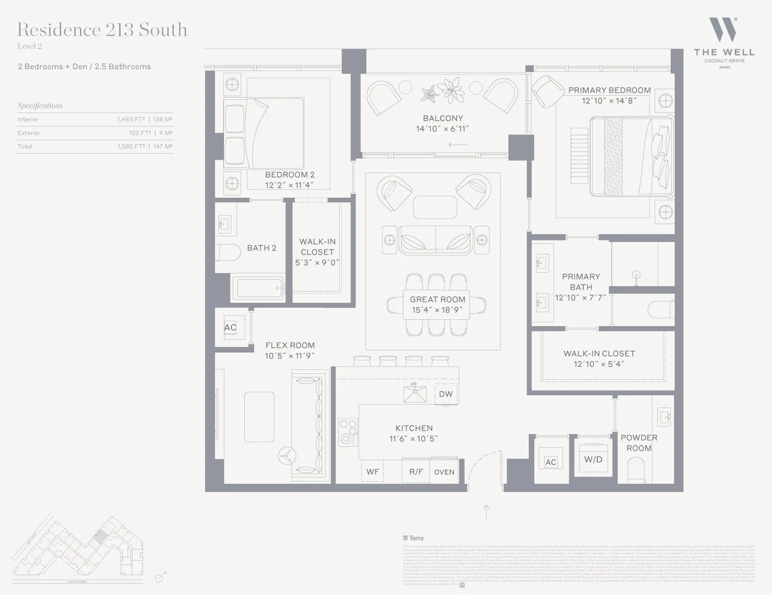 Floor plan of Residence 213 South