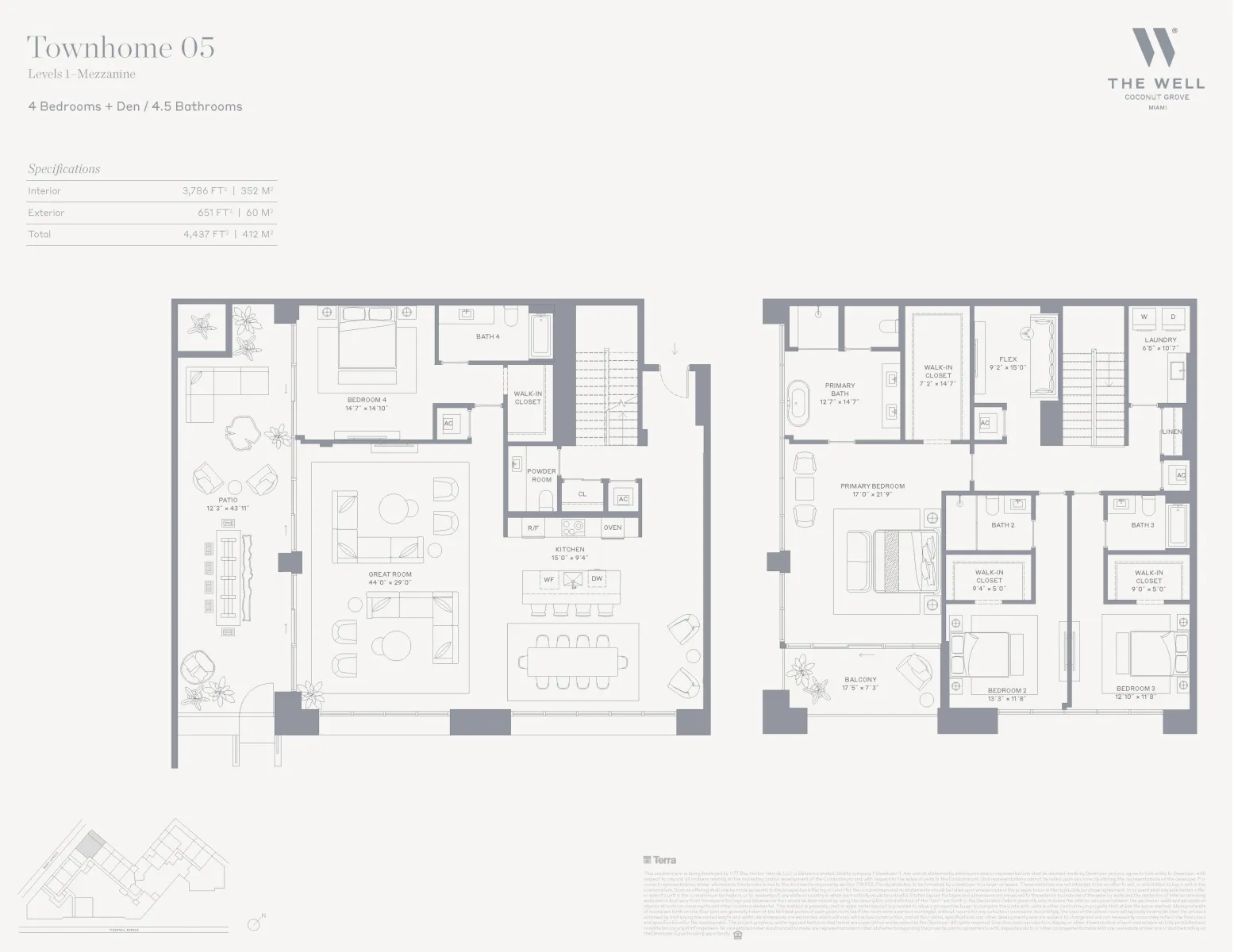 Floor plan of Townhome 05