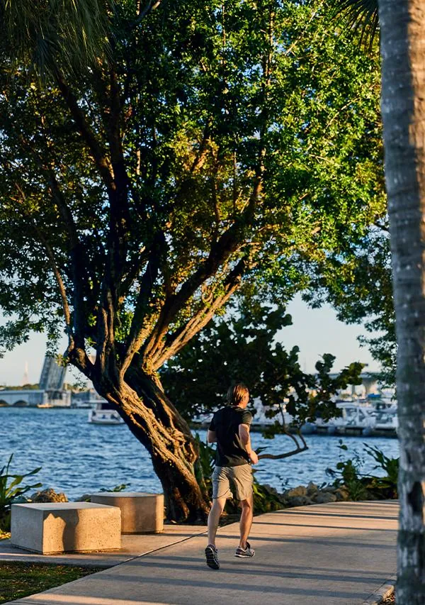 A path beside the water in Margaret Pace Park