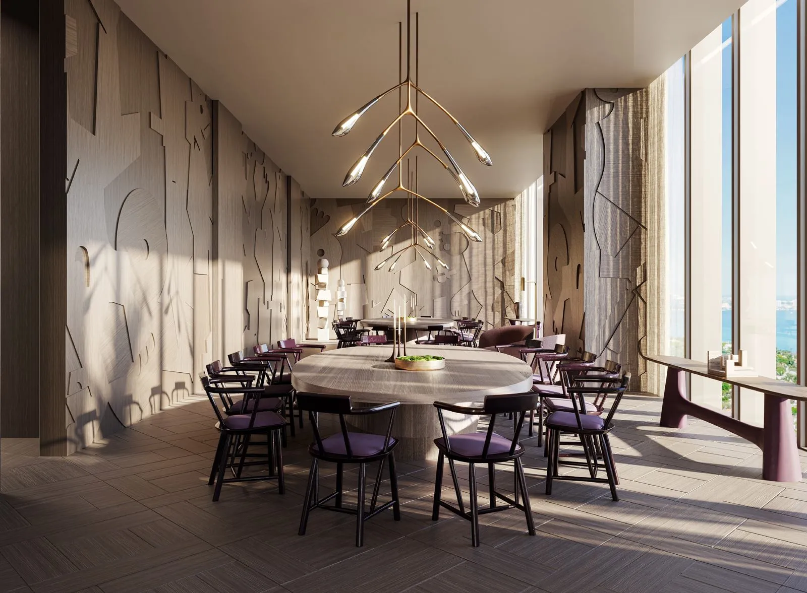 Private dining room with catering pantry on level 49