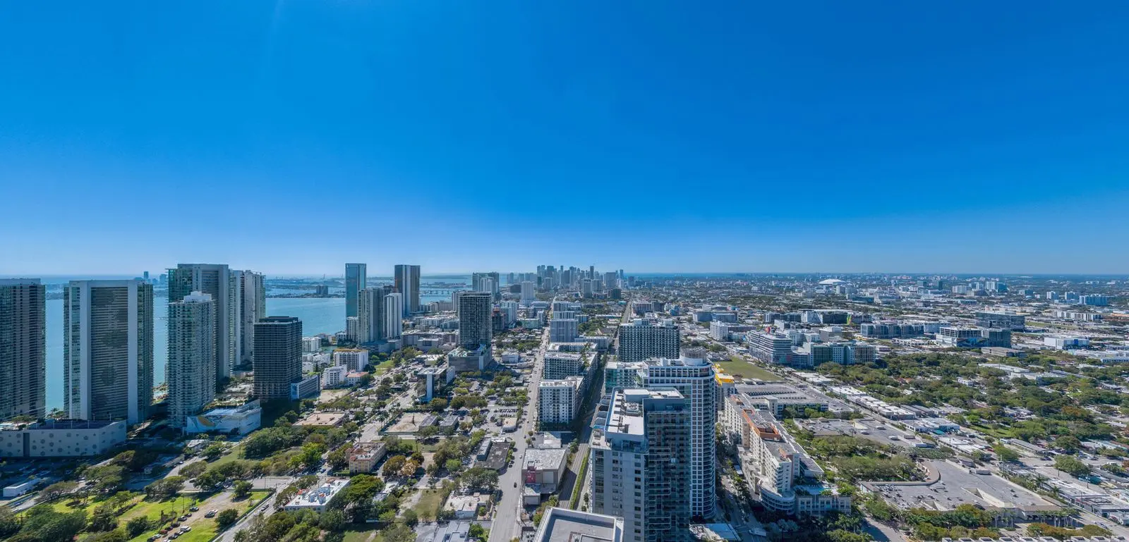 View south from the height of the 49th floor, with Downtown beyond