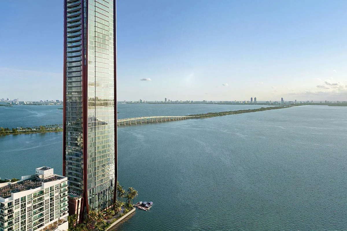 Pre-construction residential tower on Biscayne Bay, Miami