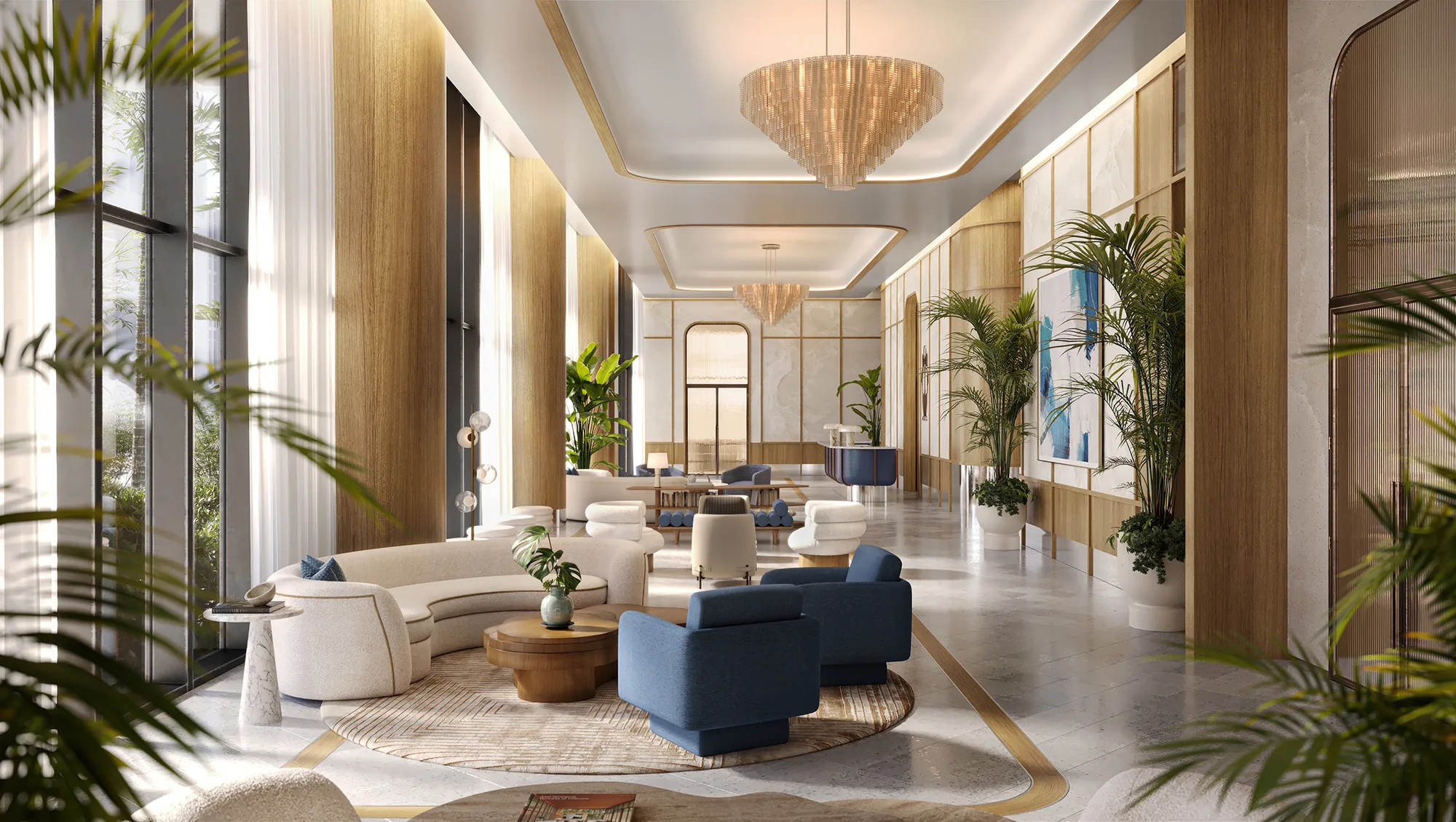 Rendering of the residents' lounge