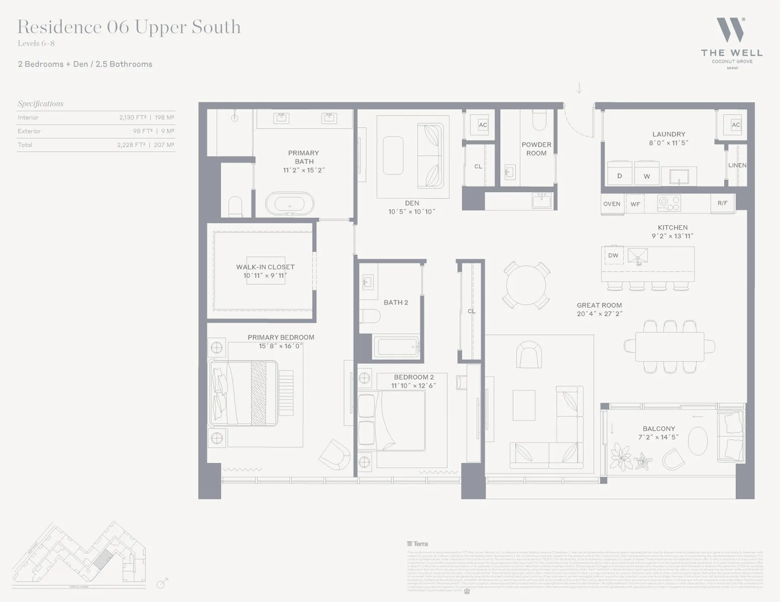 Floor plan of Residence 06 Upper South