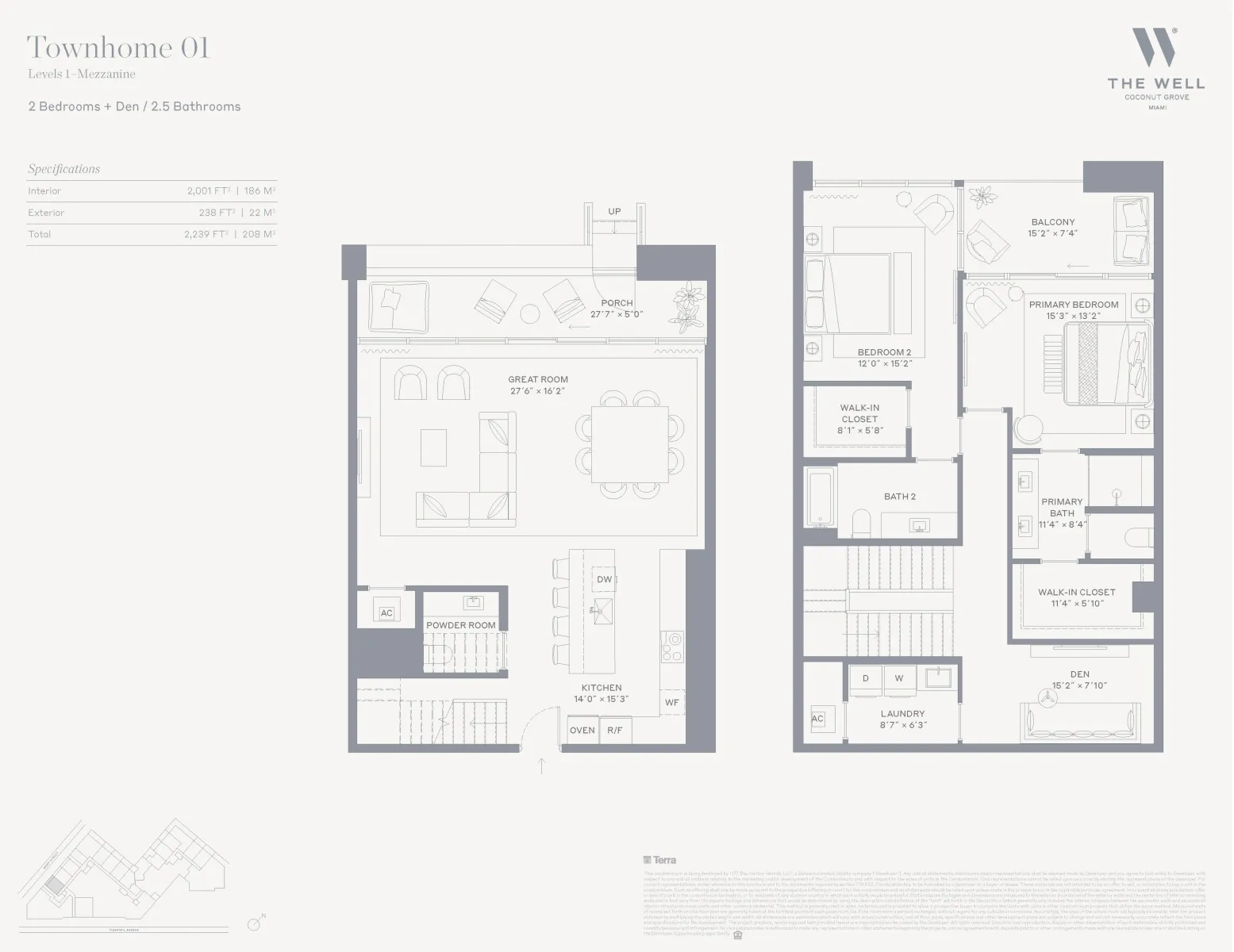 Floor plan of Townhome 01