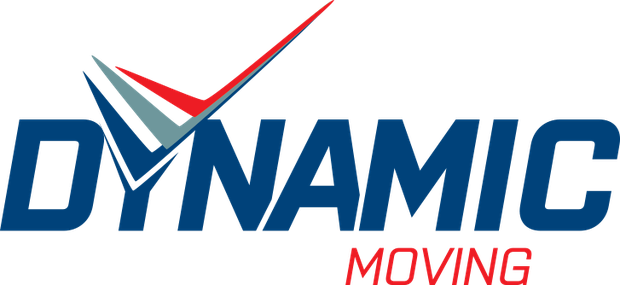 Dynamic Moving logo featuring 'DYNAMIC' in bold blue and 'MOVING' in smaller red font, with a stylized angled blue shape.