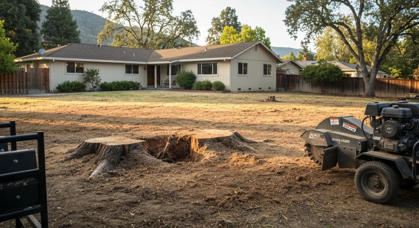 Stump grinding service