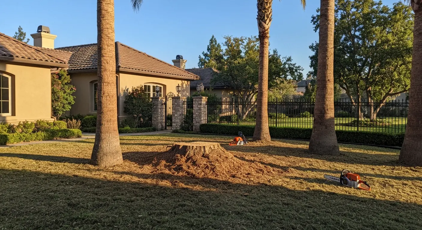 Palm tree care and removal in Wilton