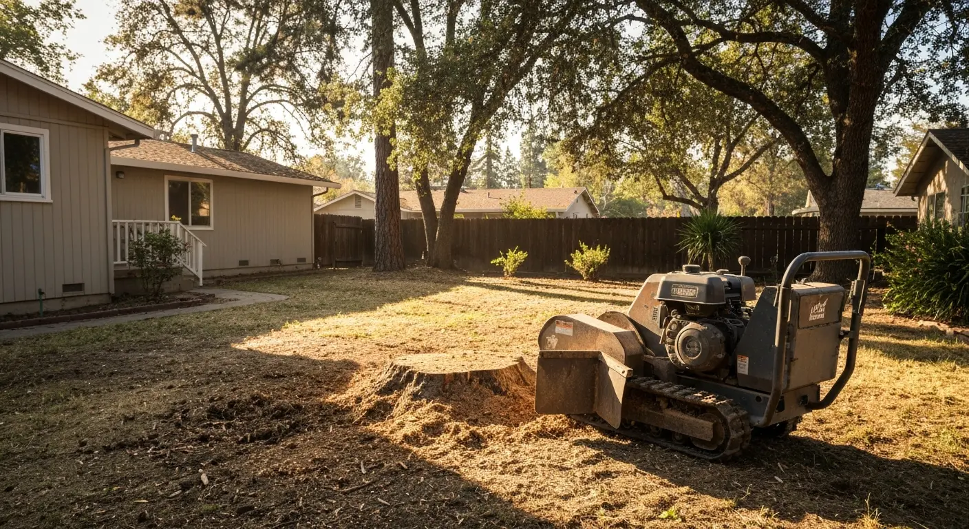 Stump grinding service