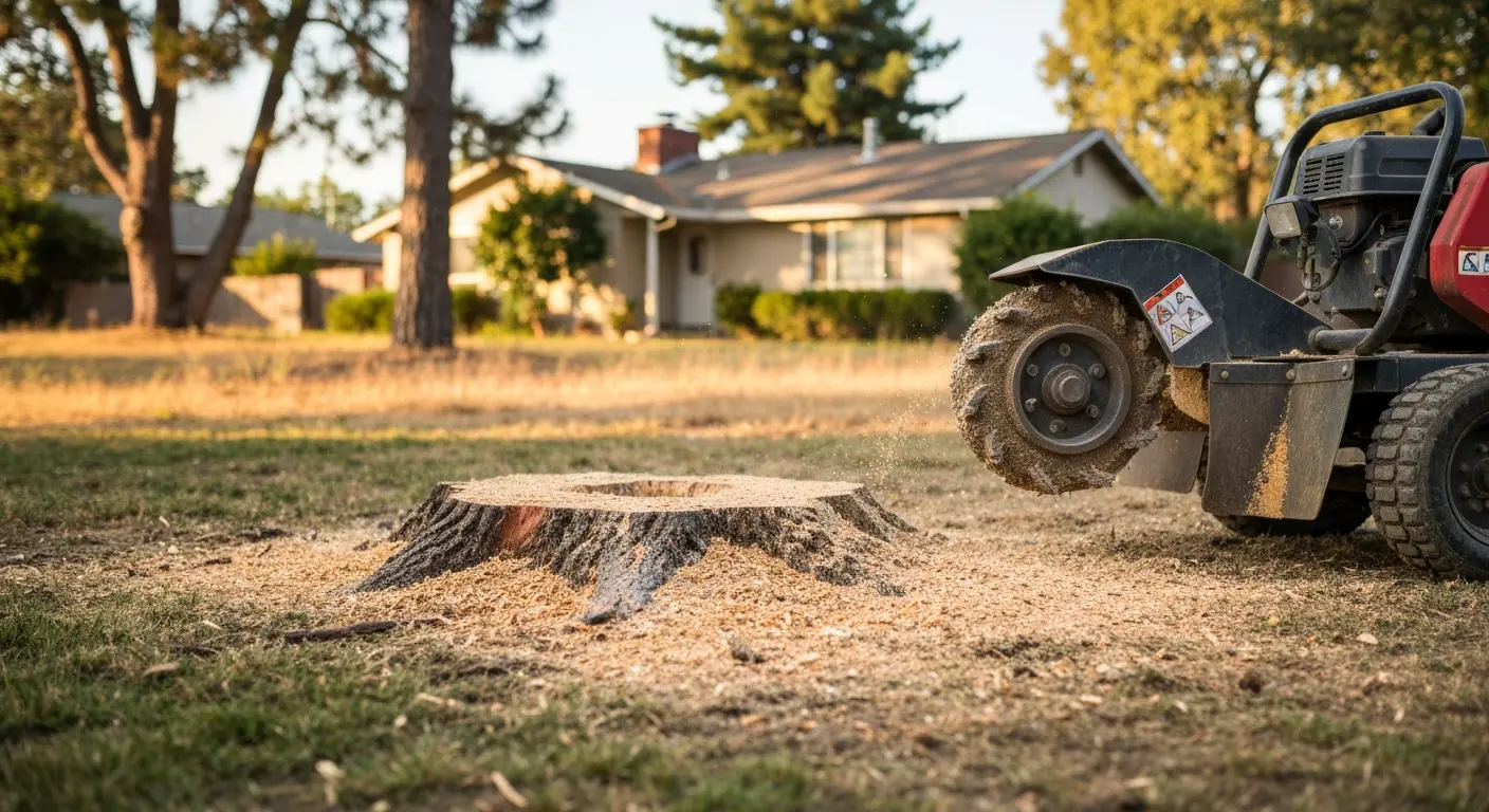 Stump grinding service