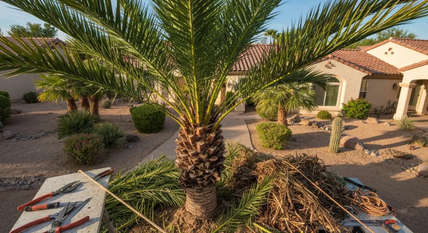 Palm tree maintenance