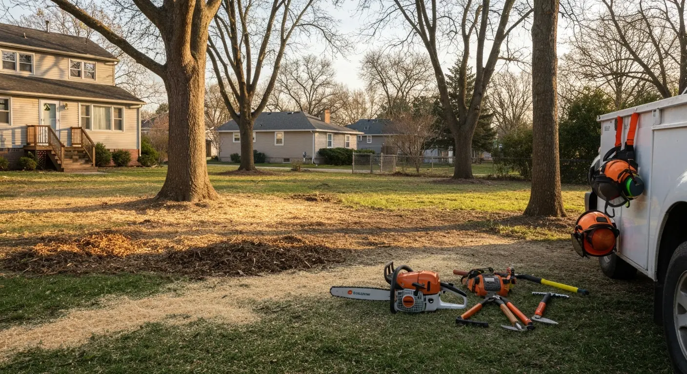 Tree removal in progress