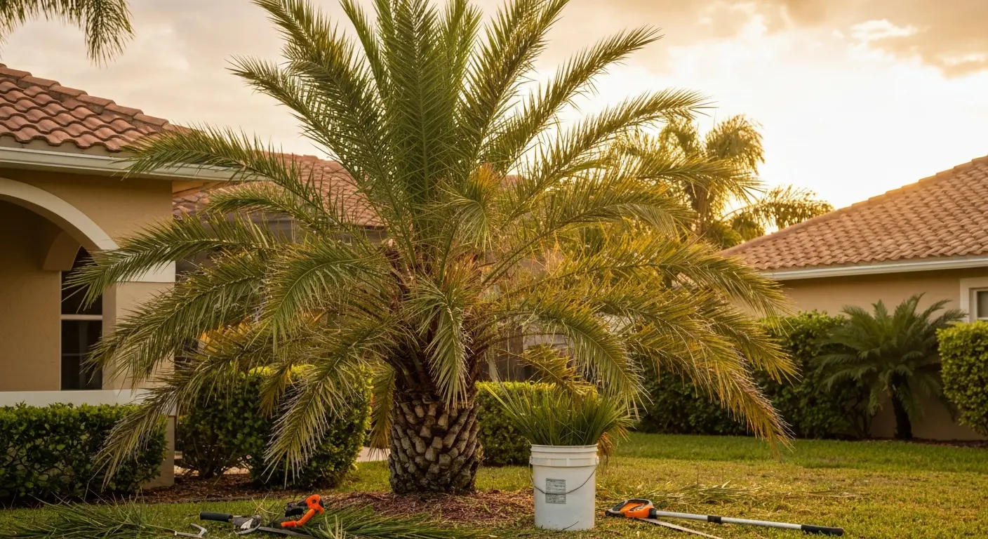 Palm tree maintenance