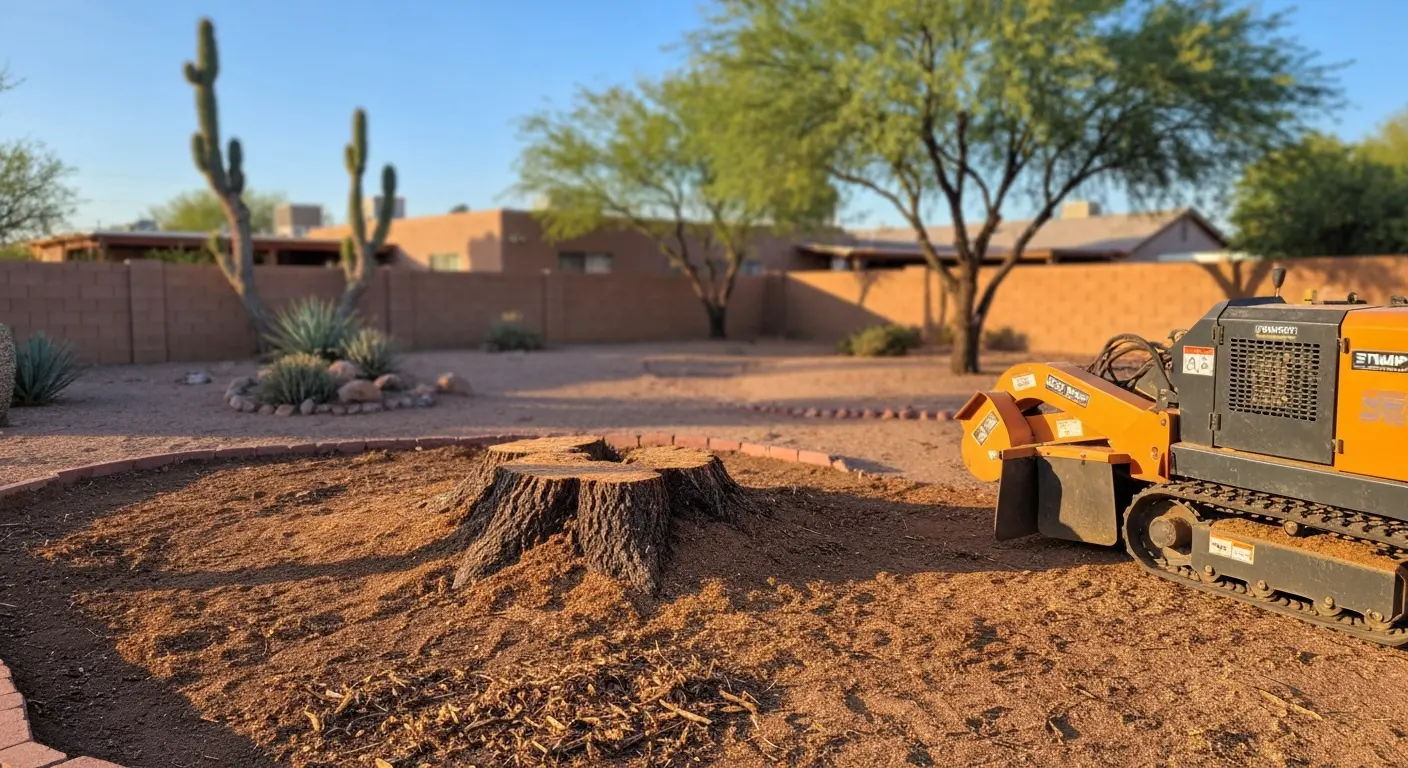 Stump grinding service