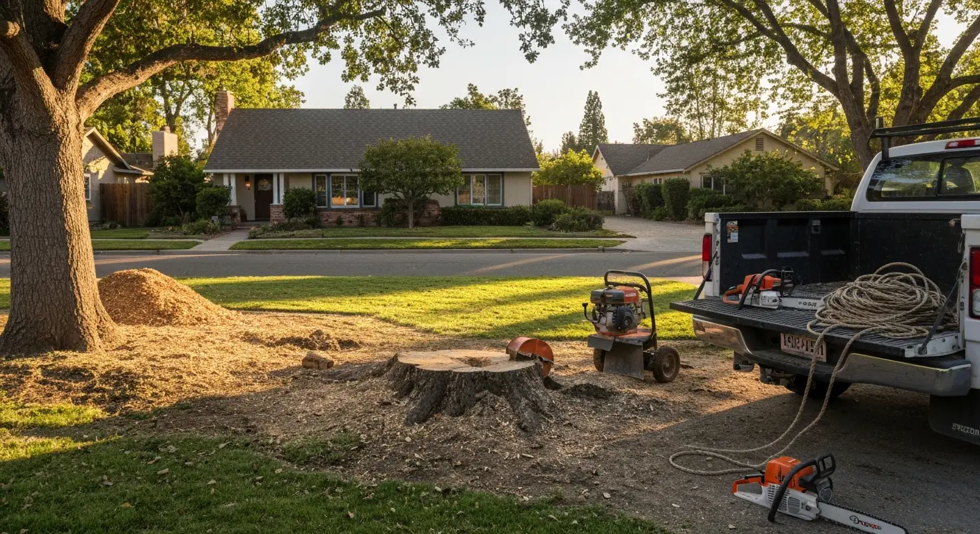 Tree removal project in Vacaville