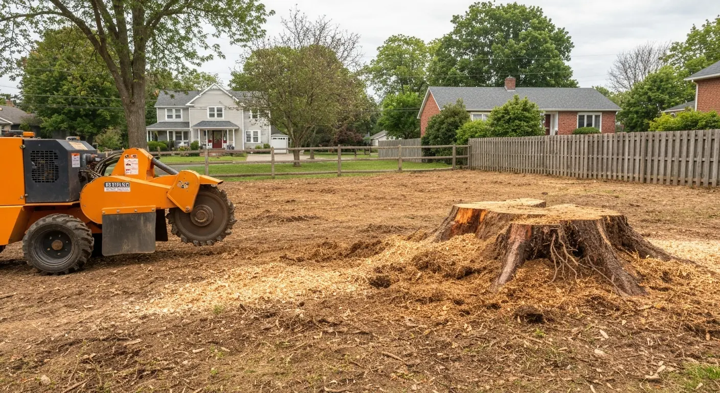 Stump grinding service