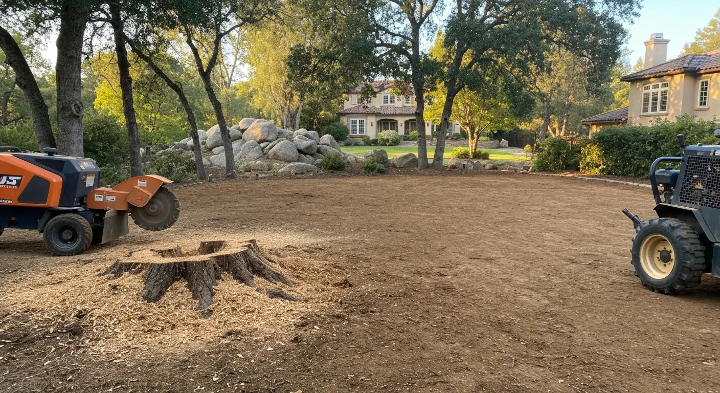 Stump grinding service