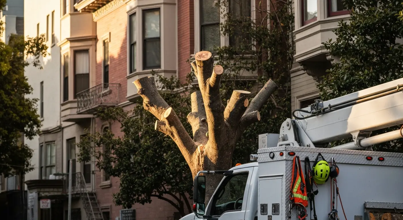 Tree removal near Sutter Street Historic District