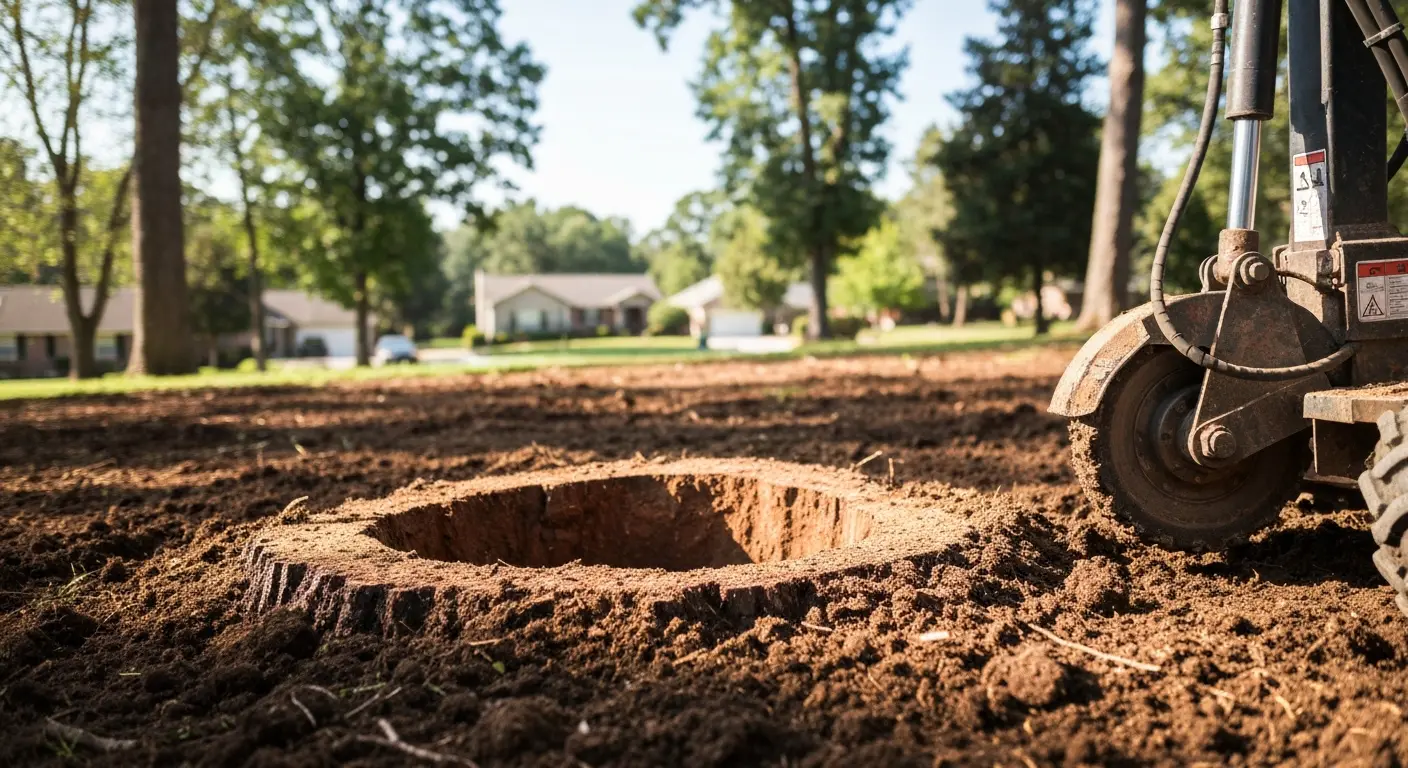 Stump grinding service