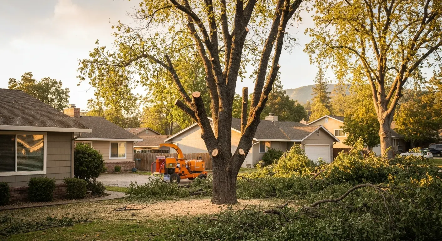 Emergency storm tree response in Folsom