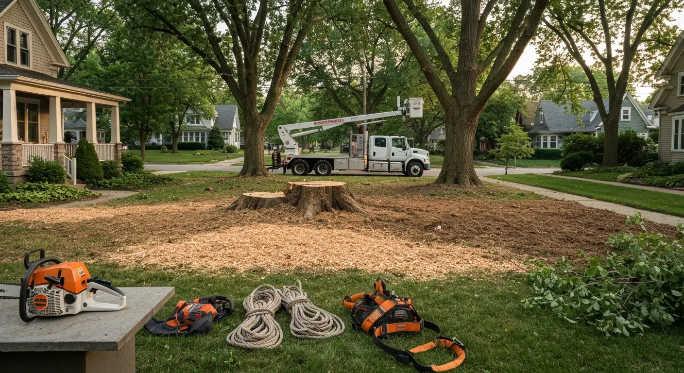 Tree removal in progress