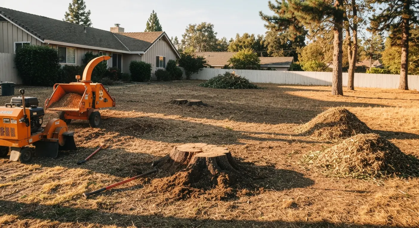 Tree removal in progress