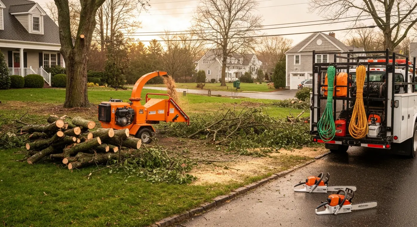 Emergency tree damage cleanup