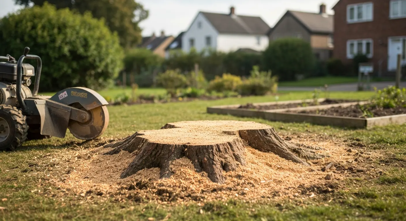 Stump grinding service