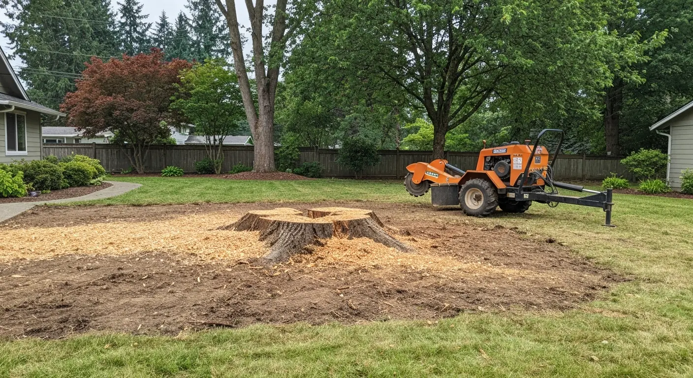 Stump grinding equipment